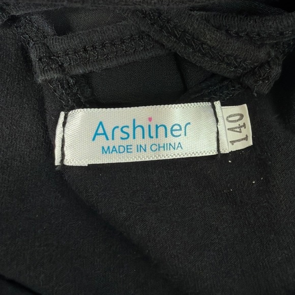 Arshiner Black Long Sleeve Ballet Dance Leotard Dress Kids Size 140‎ - Picture 4 of 4